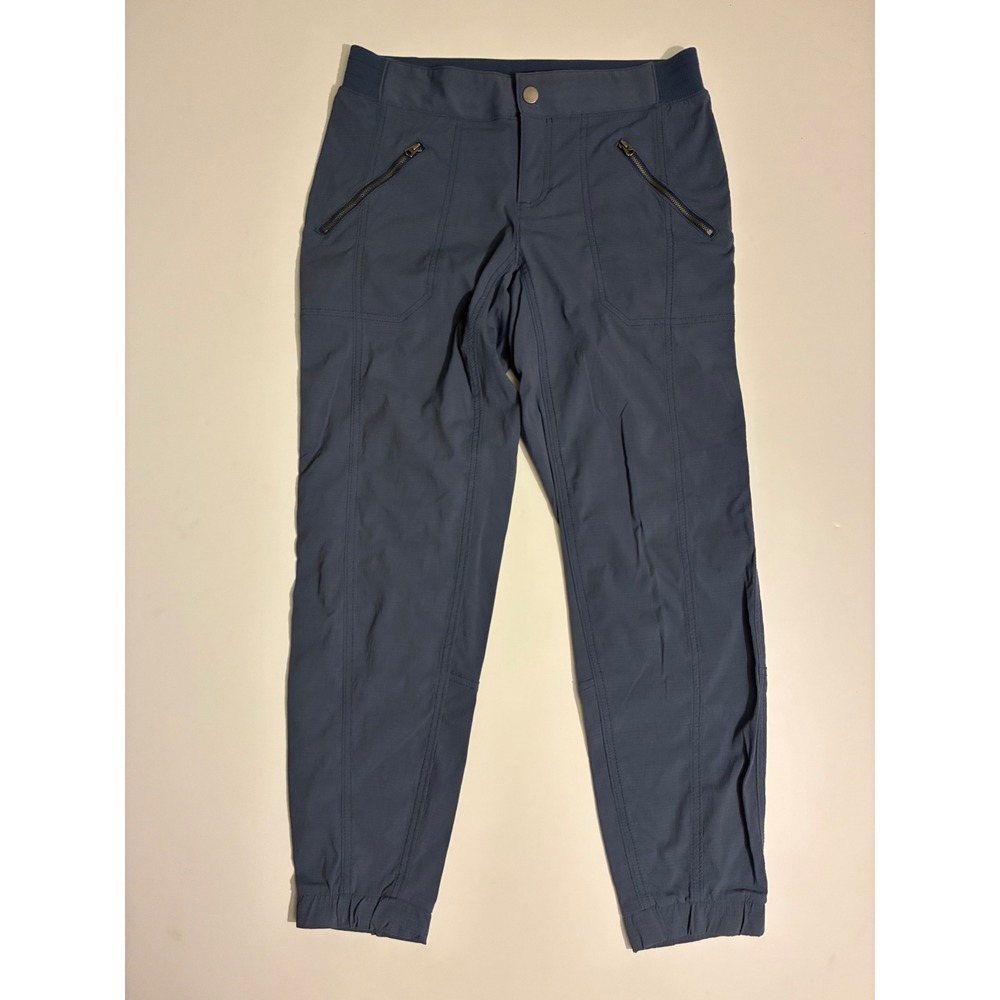 Athleta Womens 6 Headlands Hybrid Cargo Jogger Pants Blue Hiking Travel